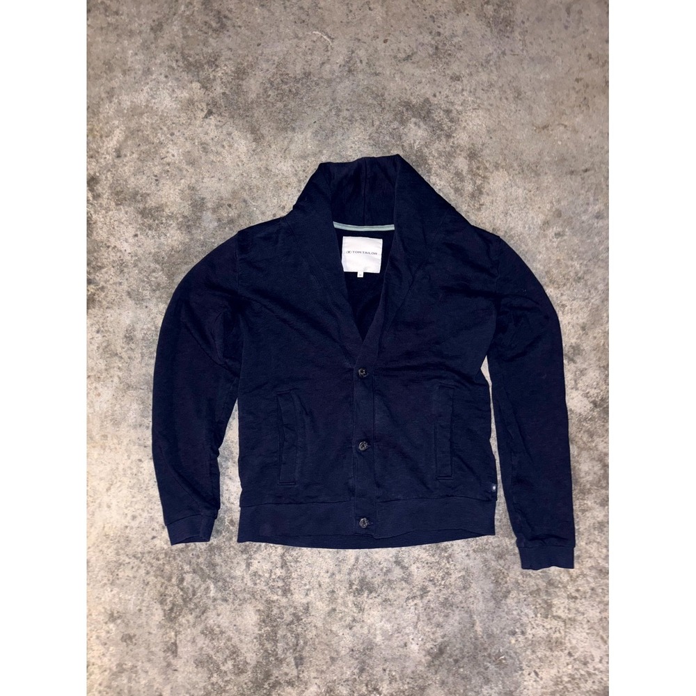 Tom Tailor Cardigan Jacket Mens Medium Navy Blue Cotton Outdoor Warmwear Casual
